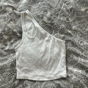 Zara white tank top with cutout